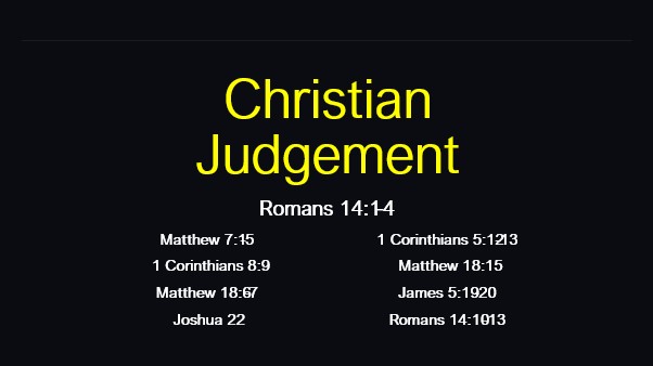 Christian Judgment